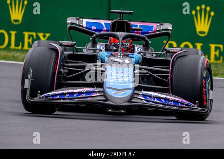 CIRCUIT GILLES VILLENEUVE, KANADA - JUNI 06: Esteban Ocon, Alpine A523 während des Großen Preises von Kanada auf dem Circuit Gilles Villeneuve am Donnerstag, 06. Juni 2024 in Montreal, Kanada. (Foto: Michael Potts/BSR Agency) Stockfoto