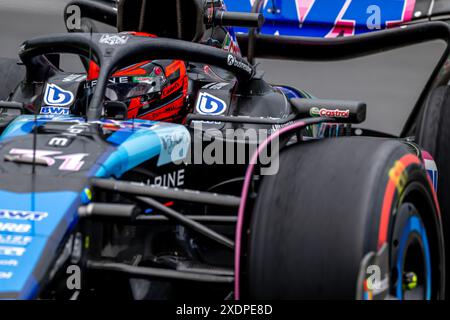 CIRCUIT GILLES VILLENEUVE, KANADA - JUNI 06: Esteban Ocon, Alpine A523 während des Großen Preises von Kanada auf dem Circuit Gilles Villeneuve am Donnerstag, 06. Juni 2024 in Montreal, Kanada. (Foto: Michael Potts/BSR Agency) Stockfoto