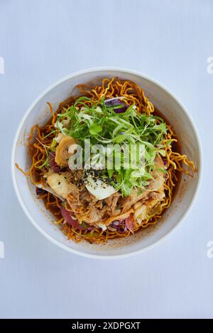 Spezialitätenfrühstück Ramen im Five Star Resort auf Maui Stockfoto