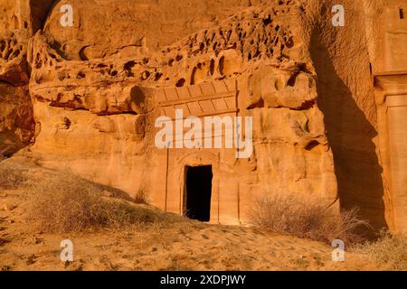 Geographie / Reise, Saudi-Arabien, Nabataeer-Grab in Djabal Al-Ahmar am ersten Tag, ADDITIONAL-RIGHTS-CLEARANCE-INFO-NOT-AVAILABLE Stockfoto