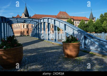 Geografie / Reise, Slowakei, Ceske Budejovice, Hauptplatz mit Samson Brunnen am Abend, ZUSÄTZLICHE RECHTE-CLEARANCE-INFO-NOT-AVAILABLE Stockfoto