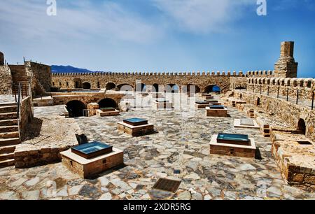 Detail der venezianischen Festung Koules, Heraklion, Kreta, Griechenland, Europa Stockfoto