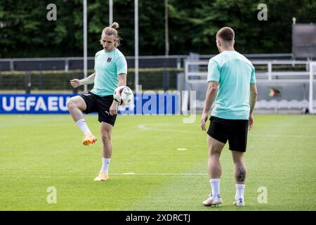 Berlin, Deutschland. Juni 2024. Patrick Wimmer aus Österreich war während eines MD-1 Trainings im Stadion auf dem Wurfplats in Berlin zu sehen. Quelle: Gonzales Photo/Alamy Live News Stockfoto