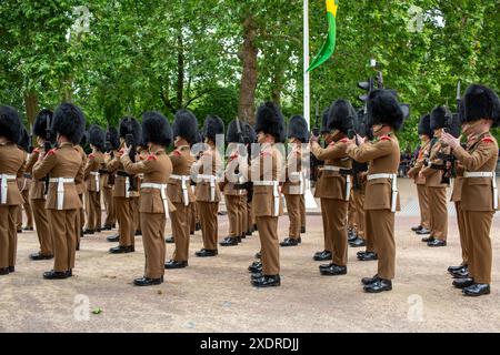 London, Großbritannien. Juni 2024. Probe für den Besuch des Kaisers von Japan morgen Credit: Richard Lincoln/Alamy Live News Stockfoto