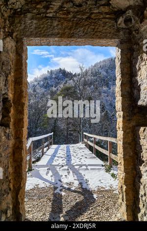 Schweiz, Zullwil, Zullwil SO, Solothurn, Gilgenberg, Gilgenberg Ruinen, Schwarzbubenland, Nunningen, Nunningen SO, Meltingen Stockfoto