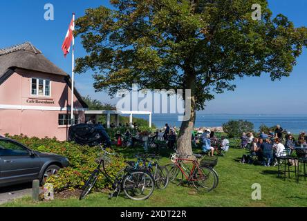 Cafe Rosenhuset Restaurant in Vedbaek, Dänemark. Stockfoto