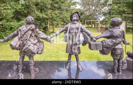 Erinnert an die Evakuierung von Millionen britischer Kinder, National Memorial Arboretum, Burton-upon-Trent. Stockfoto