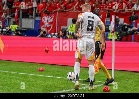 Frankfurt, Deutschland. Juni 2024. Während eines Fußballspiels zwischen den Nationalmannschaften der Schweiz und Deutschland am dritten Spieltag in der Gruppe A in der Gruppenphase des UEFA Euro 2024 Turniers, am Sonntag, den 23. Juni 2024 in Frankfurt. Quelle: Sportpix/Alamy Live News Stockfoto