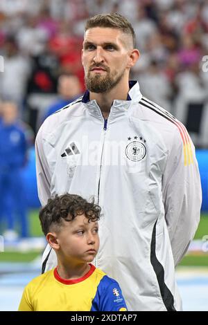 Frankfurt, Deutschland. Juni 2024. Robert Andrich (23) aus Deutschland, dargestellt während eines Fußballspiels zwischen den Nationalmannschaften der Schweiz und Deutschland am dritten Spieltag in Gruppe A in der Gruppenphase des UEFA Euro 2024 Turniers, am Sonntag, den 23. Juni 2024 in Frankfurt. Quelle: Sportpix/Alamy Live News Stockfoto