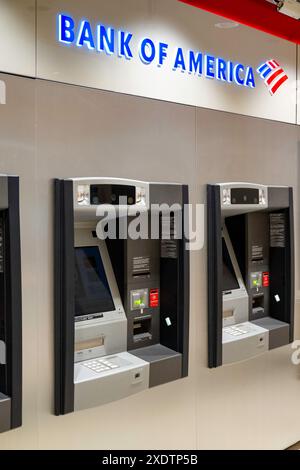 Bank of America Automated Teller Machines, New York City, USA 2024 Stockfoto