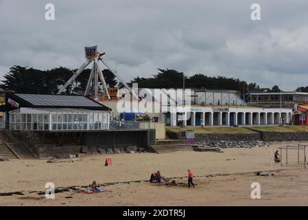 Die Bilder zeigen Coney Beach Pleasure Park, Porthcawl, Bridgend, South Wales, vor der Schließung in etwa drei Jahren. Noch offen für Unternehmen. Stockfoto