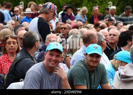 Trago Mills, Newton Abbot, Devon, Großbritannien. Juni 2024. 2024: Wahlkampfveranstaltung zur Reform des Vereinigten Königreichs in Trago Mills, Newton Abbot, Devon. Hinweis: Nidpor/Alamy Live News Stockfoto