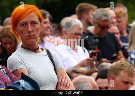 Trago Mills, Newton Abbot, Devon, Großbritannien. Juni 2024. 2024: Wahlkampfveranstaltung zur Reform des Vereinigten Königreichs in Trago Mills, Newton Abbot, Devon. Hinweis: Nidpor/Alamy Live News Stockfoto