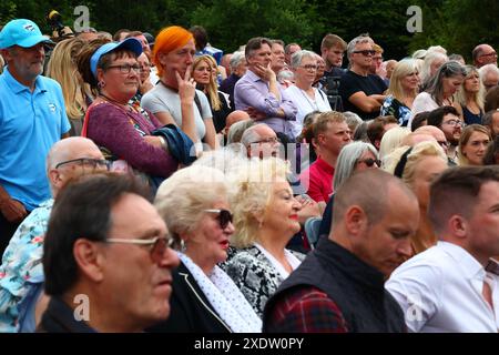 Trago Mills, Newton Abbot, Devon, Großbritannien. Juni 2024. 2024: Wahlkampfveranstaltung zur Reform des Vereinigten Königreichs in Trago Mills, Newton Abbot, Devon. Hinweis: Nidpor/Alamy Live News Stockfoto