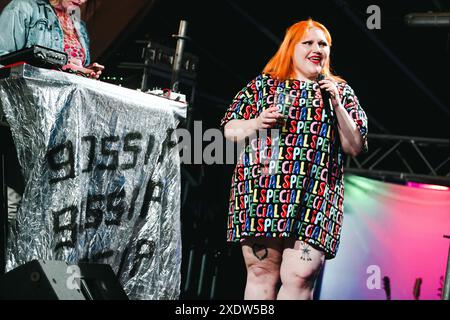 Mailand, Gossip tritt im Konzert im Magnolia in Segrate auf. Im Bild: Beth Ditto Stockfoto