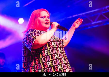 Mailand, Gossip tritt im Konzert im Magnolia in Segrate auf. Im Bild: Beth Ditto Stockfoto