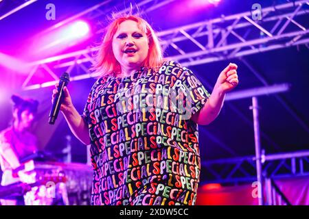 Mailand, Gossip tritt im Konzert im Magnolia in Segrate auf. Im Bild: Beth Ditto Stockfoto