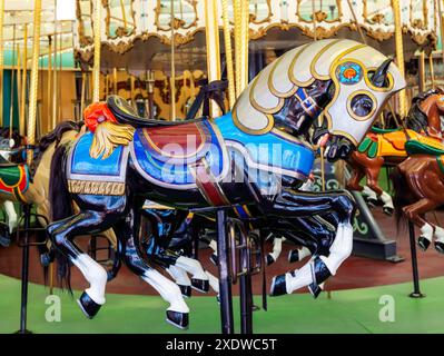 1911 Looff Carousel; National Historic Landmark; Santa Cruz Beach Boardwalk; Santa Cruz; Kalifornien; USA Stockfoto