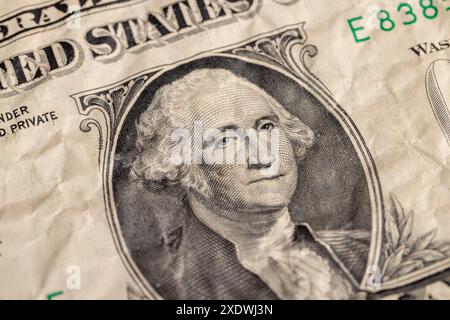 Amerikanischer alter Dollar Nahaufnahme, amerikanische Bargeld-Dollar Stockfoto
