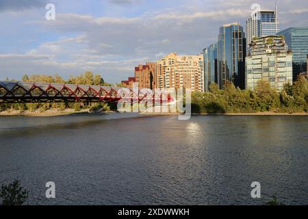 Sonnenuntergang in Calgary, Kanada Stockfoto