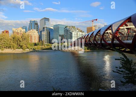 Bow River in Calgary, Kanada Stockfoto