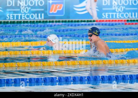 Rom, Italien. Juni 2024. Sophie Hansson aus Schweden in Aktion während des 200-m-Brustkampffinales B der Frauen am 3. Tag der 60. „Settecolli“-Trophy 2024. Quelle: SOPA Images Limited/Alamy Live News Stockfoto