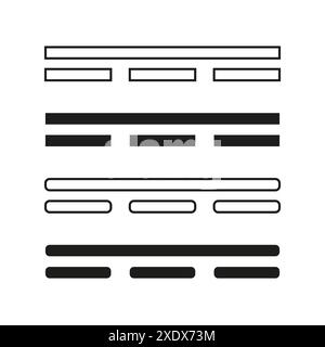 Layout der Webschnittstelle. Minimalistische schwarze Linien. UI-Designelemente. Vektorvorlage. Stock Vektor