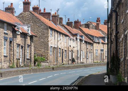 Thornton-le-Dale, Blick auf das hübsche Dorf in North Yorkshire, England, eine beliebte Touristenattraktion Stockfoto