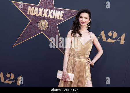 Hollywood, USA. Juni 2024. Bitsie Tulloch besucht am 24. Juni 2024 die Ankunft von A24’s „MAXXXINE“ im TCL Chinese Theatre in Hollywood, CA. (Foto: Corine Solberg/SipaUSA) Credit: SIPA USA/Alamy Live News Stockfoto