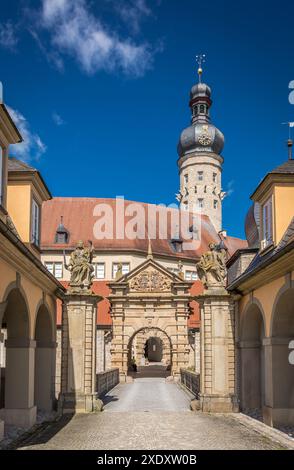 Geographie / Reise, Deutschland, Baden-Württemberg, Portal von Schloss Weikersheim, ADDITIONAL-RIGHTS-CLEARANCE-INFO-NOT-AVAILABLE Stockfoto