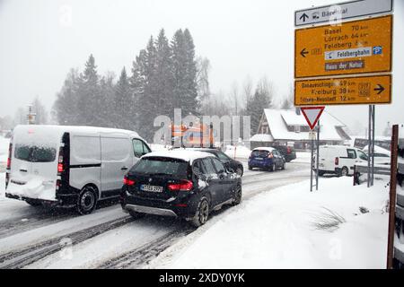 Wintereinbruch im Oberschwarzwald Stockfoto