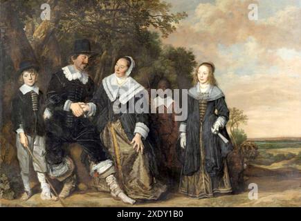 FRANS HALS (um 1582–1666) niederländischer Maler. Nicht identifizierte Familiengruppe gemalt um 1646 Stockfoto