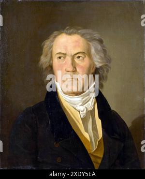 Ludwig van Beethoven am 17. Dezember 1770, Maximum. 26. März 1827 war ein deutscher Komponist und Pianist, Historisch, digital restaurierte Repro Stockfoto