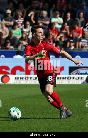 1. BL: 17-18 - 29. Spieltag - SC Freiburg vs VfL Wolfsburg Stockfoto