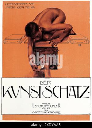 MOSER Koloman (1868-1918) – „der Kunstschatz“ Ver Sacrum 1898 – Stockfoto