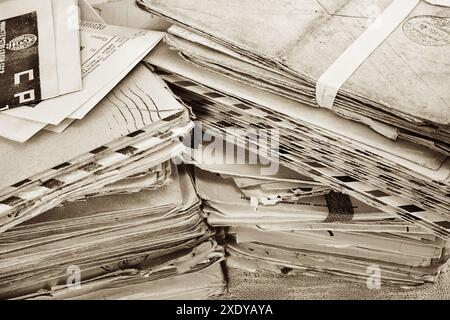 Altes Papier mails Stockfoto