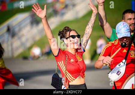 DÜSSELDORF, DEUTSCHLAND - 25. JUNI 2024: Das Fußballspiel der EURO 2024 Albanien gegen Spanien in der Duesseldorf Arena Stockfoto