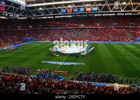 DÜSSELDORF, DEUTSCHLAND - 25. JUNI 2024: Das Fußballspiel der EURO 2024 Albanien gegen Spanien in der Duesseldorf Arena Stockfoto