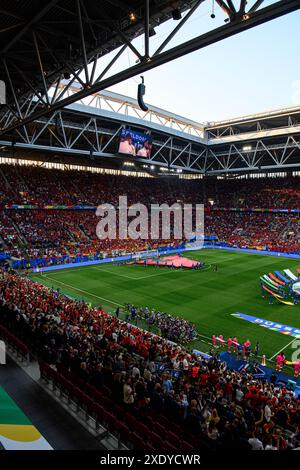 DÜSSELDORF, DEUTSCHLAND - 25. JUNI 2024: Das Fußballspiel der EURO 2024 Albanien gegen Spanien in der Duesseldorf Arena Stockfoto
