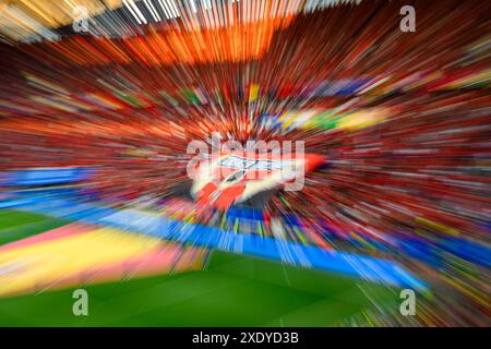 DÜSSELDORF, DEUTSCHLAND - 25. JUNI 2024: Das Fußballspiel der EURO 2024 Albanien gegen Spanien in der Duesseldorf Arena Stockfoto
