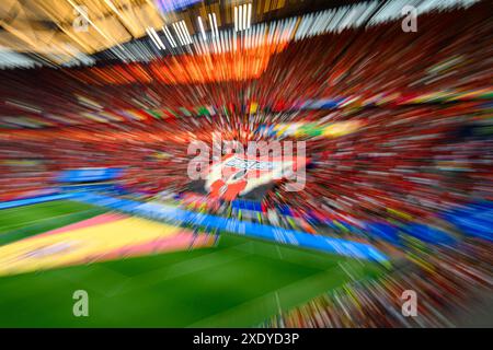 DÜSSELDORF, DEUTSCHLAND - 25. JUNI 2024: Das Fußballspiel der EURO 2024 Albanien gegen Spanien in der Duesseldorf Arena Stockfoto