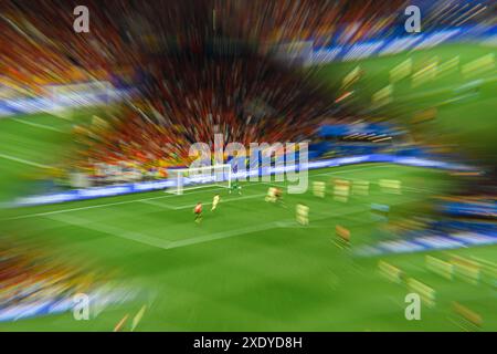 DÜSSELDORF, DEUTSCHLAND - 25. JUNI 2024: Das Fußballspiel der EURO 2024 Albanien gegen Spanien in der Duesseldorf Arena Stockfoto