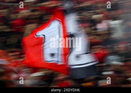 DÜSSELDORF, DEUTSCHLAND - 25. JUNI 2024: Das Fußballspiel der EURO 2024 Albanien gegen Spanien in der Duesseldorf Arena Stockfoto