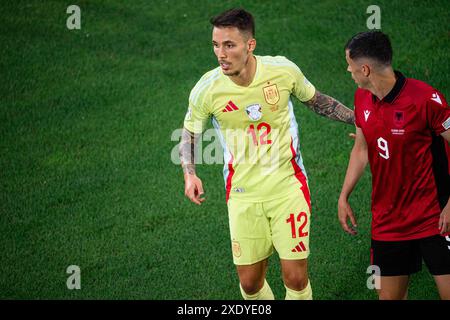 DÜSSELDORF, DEUTSCHLAND - 25. JUNI 2024: Das Fußballspiel der EURO 2024 Albanien gegen Spanien in der Duesseldorf Arena Stockfoto