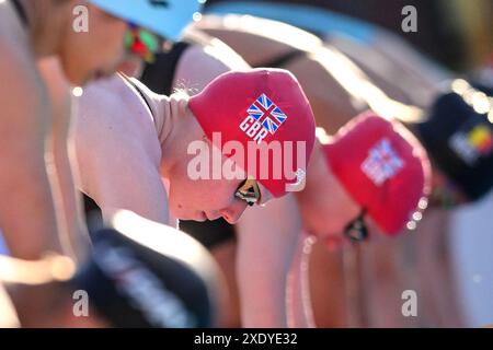 Laura Kathleen Stephens aus Großbritannien tritt am 23. Juni 2024 im Finale der 200-m-Schmetterlingsfrauen während des 60. Settecolli Schwimmtreffens im stadio del Nuoto in Rom (Italien) an. Stockfoto