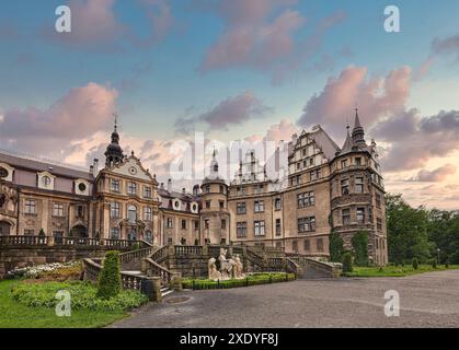 Schloss in Moszna, bei Opole, Schlesien, Polen Stockfoto