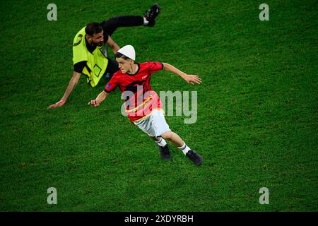 DÜSSELDORF, DEUTSCHLAND - 25. JUNI 2024: Das Fußballspiel der EURO 2024 Albanien gegen Spanien in der Duesseldorf Arena Stockfoto
