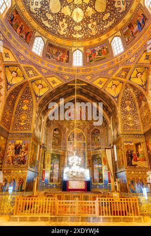 Isfahan, Iran - 24. Oktober 2018: Wunderbares Inneres der Bedkhem-Kirche im Stadtteil New Julfa. Stockfoto