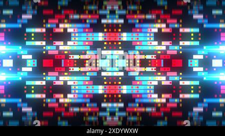 Technologisch abstrakter Hintergrund mit Quadraten Stockfoto