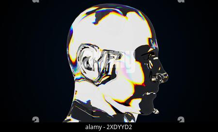 Menschlichen Glaskopf Stockfoto